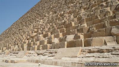 The blocks of the great pyramid