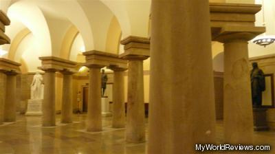 The crypt area in the US Capitol Building