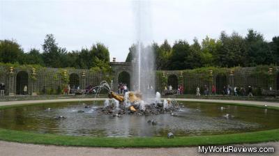 One of the many fountains in the Gardens of Versailles