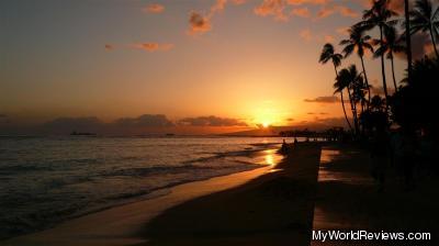 Sunset from Waikiki Beach