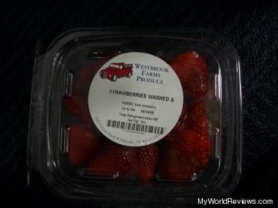 A package of strawberries